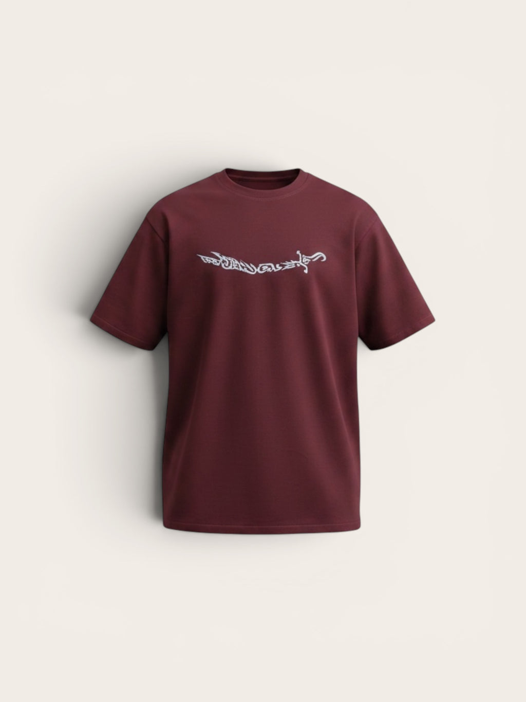 SAYF MAROON OVERSIZED T-SHIRT