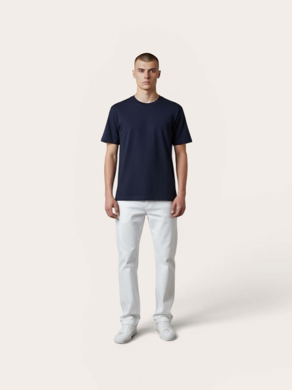 NAVY BLUE RELAXED-FIT