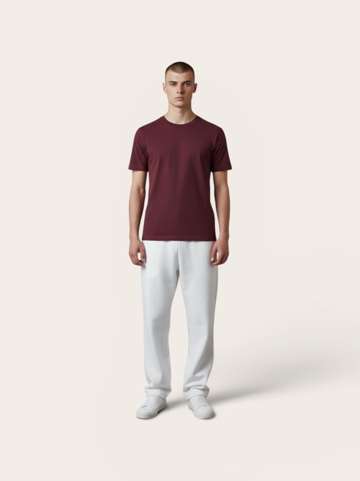 MAROON RELAXED-FIT