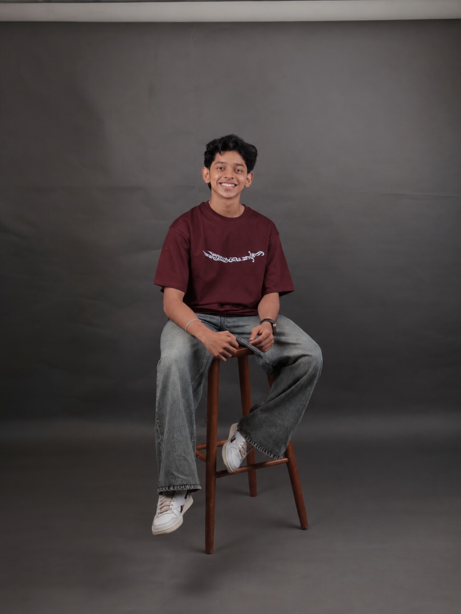 SAYF MAROON OVERSIZED T-SHIRT